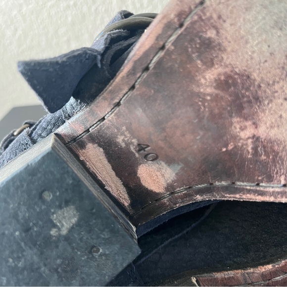 Free People Tortuga Buckle Ankle Bootie Blue/Gray Sz 40 - Picture 9 of 11